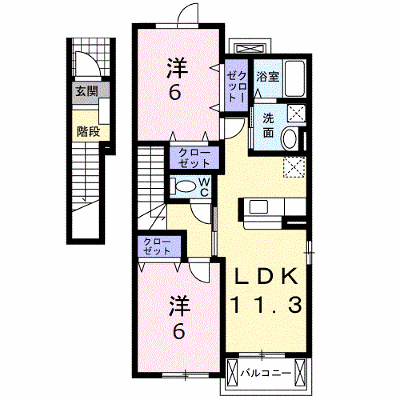 アルカンシェルＡ 201【管理NO：1-013124401-02010】 ★家具家電は申し込み後に搬入します★ ★2027年01月下旬入居可能★の外観画像