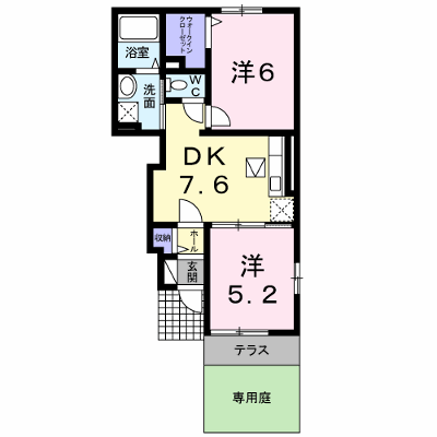グリシーヌ 104【管理NO：1-016046201-01040】 ★家具家電は申し込み後に搬入します★ ★2026年12月中旬入居可能★の外観画像