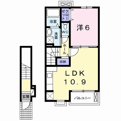 ベル　フルール 203【管理NO：1-018321901-02030】 ★家具家電は申し込み後に搬入します★ ★2026年11月中旬入居可能★の外観画像