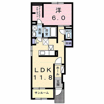 サンハイム３１０　Ⅱ 101【管理NO：1-025761101-01010】 ★家具家電は申し込み後に搬入します★ ★2027年01月下旬入居可能★の外観画像