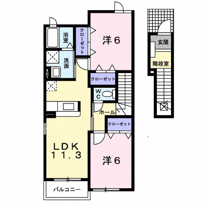 プレ　ド　ヌーベル 203【管理NO：1-014023101-02030】 ★家具家電は申し込み後に搬入します★ ★2026年11月下旬入居可能★の外観画像