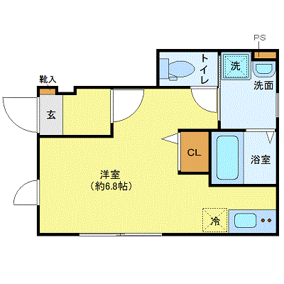 グッドステイ亀有SOUTHウィング■『A棟・独立洗面・浴室乾燥付』【ベーシック】の物件間取り図