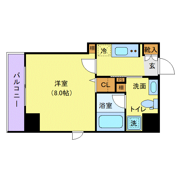 マンスリーリブマックス中野富士見町ステーションフロント■『1K・25平米・駅3分』【Wi-Fi無制限・ローテーブル・ソファ】≪プレミアムシリーズ≫の物件間取り図