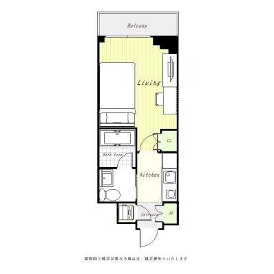 ユニオンマンスリー立川レジデンス２　409　1K・セミダブル☆の間取り図