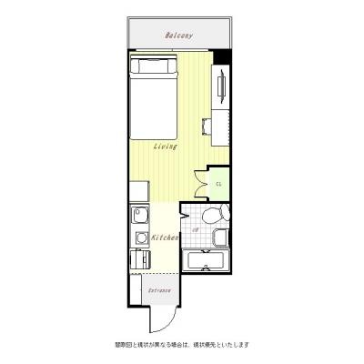 ユニオンマンスリー西八王子駅前１　302　1R・セミダブル☆の物件間取り図