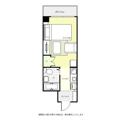 ユニオンマンスリー西八王子駅前１　201　1R・セミダブル・くつろぎstyle☆西八王子付近でのテレワークの拠点に！セカンドハウスにもおススメ♪■選べるWi-Fi格安レの物件間取り図