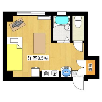 RCマンション！大江戸線　新江古田駅徒歩2分！バストイレ別★スーパー至近でお買い物に便利！★ＭＨシリーズ新江古田の物件間取り図
