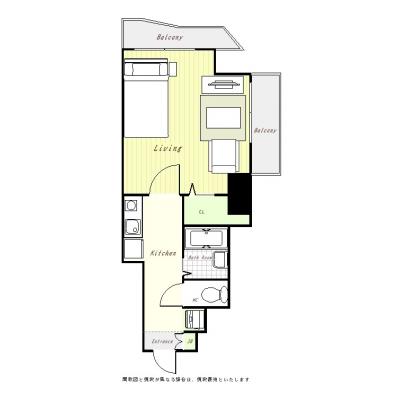ユニオンマンスリー町田駅前１　302　1K・セミダブル・くつろぎstyleの物件間取り図