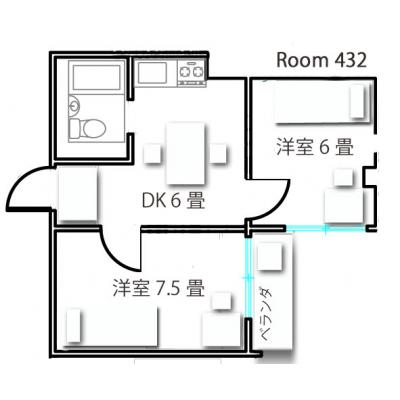 豊中駅近く・アクセス良好！Space　green　Toyonaka　432【ペット犬・猫ok!】の物件間取り図
