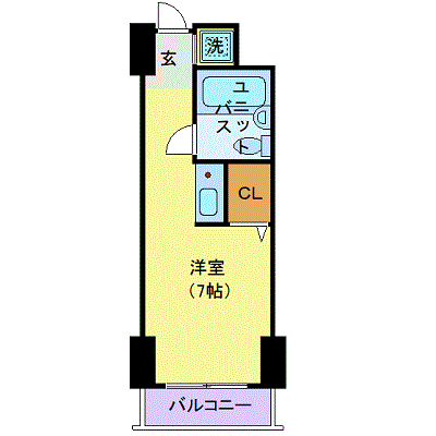 グッドステイ蘇我ヴィレッジ▽『1名入居限定・22平米』【ライト】の物件間取り図