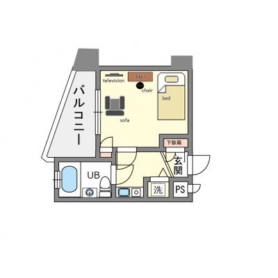 ダイナコート博多　ＣR　　🚘近隣CP　　🚭禁煙　　　【法人契約】の物件間取り図