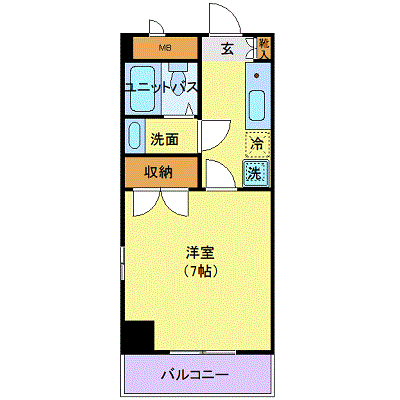 マンスリーリブマックス東府中WESTステイ■『23平米・駅徒歩5分』【独立洗面】≪スマートシリーズ≫の物件間取り図