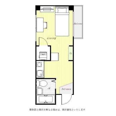 ユニオンマンスリー鷹の台１　403　1R・セミシングル☆の間取り図