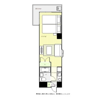 ユニオンマンスリー武蔵小杉１　606　1R・ツイン・くつろぎstyle☆角部屋／の間取り図