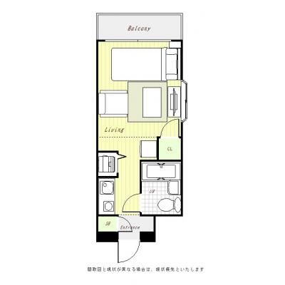 ユニオンマンスリー上板橋２　201　1R・シングル・くつろぎstyle☆■人気の角部屋＆２面採光で日当たり抜群♪安心のオートロック完備♪の間取り図