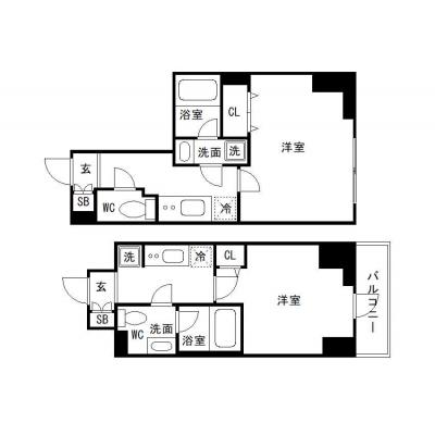 OneLife大森ネクスト2nd【▼室内見学可（※空室状況により、応相談）■Wi-Fi無制限※在宅ワークにもおすすめ】の物件間取り図