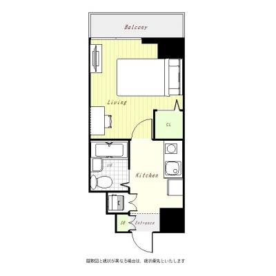 ユニオンマンスリー八王子４　1207　1K・セミダブル☆オートロック・エレベーターのある建物の間取り図