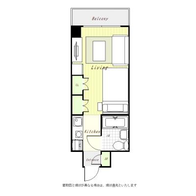 ユニオンマンスリー橋本４　204　1R・セミダブル・くつろぎstyle☆◆インターネット固定回線(有線・Wi-Fi)無料の部屋◆の物件間取り図