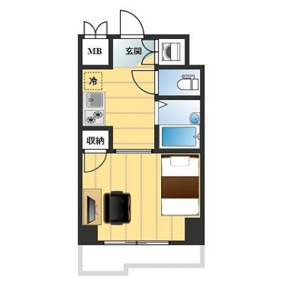 【✨デザイナーズルーム✨】ＴＮＳ白金高輪　〈駅近❗❗〉の間取り図