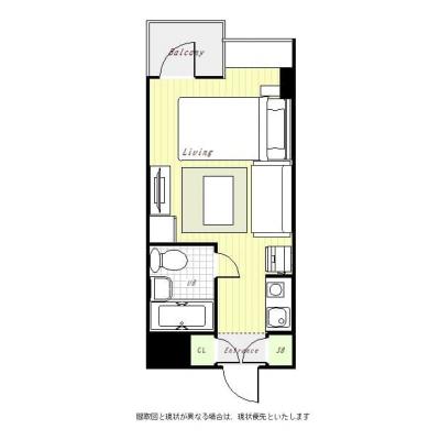 ユニオンマンスリー両国森下１　804　1R・セミダブル・くつろぎstyle☆複数路線利用できます／新宿駅や九段下駅へも乗換なしの物件間取り図
