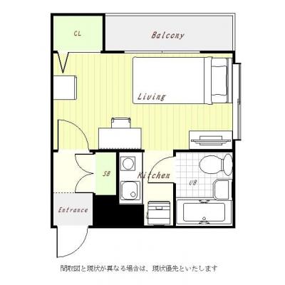 ユニオンマンスリー橋本５　310　1R・シングル☆【禁煙部屋】オートロック・エレベーターありの間取り図