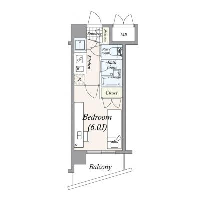 【TM三田/SD2】★三田駅徒歩３分の好環境★バストイレ別・分譲型マンション・ネットWi-Fi無制限無料_テレワークにも♪の物件間取り図
