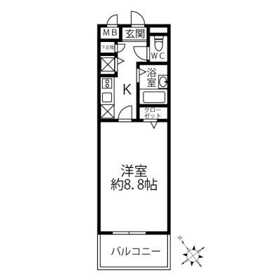エール練馬　分譲仕様❗『練馬駅』徒歩４分＜西武池袋線・西武有楽町線・都営大江戸線利用可能＞＜新宿方面、池袋方面、秋津・所沢方面へのアクセス良好＞✨の物件間取り図