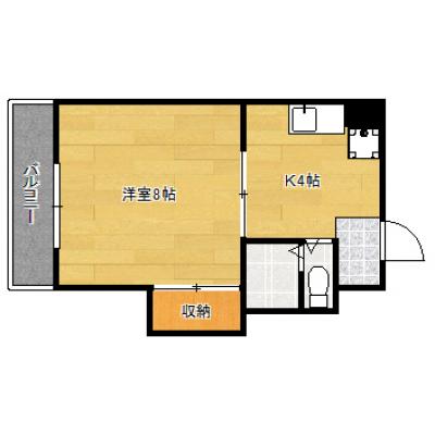 ヴィラマルモト（広島大学病院徒歩5分・広々8帖洋室）の物件間取り図