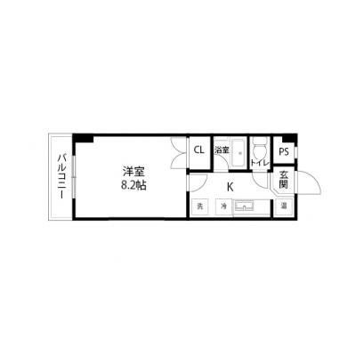 YM_フリード泉中央3階【新品消耗品セット＆新品寝具・タオルセット設置】の間取り図