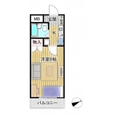 Bizroom／さくら第２マンション203【アクセス◎】駅近・マンションタイプ！室内広めです！の物件間取り図