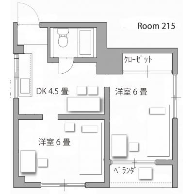 豊中駅近く・アクセス良好です！SPACEGREEN　Toyonaka　215　【ペット犬・猫ok！】の物件間取り図
