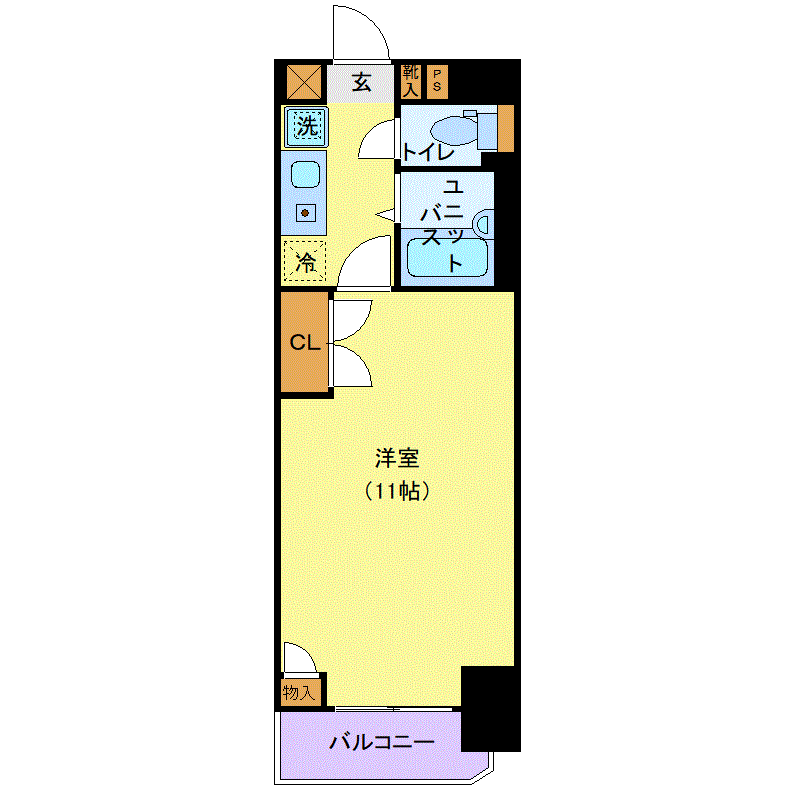 マンスリーリブマックス仙台・北四番丁駅WEST●『1K・32平米』≪スタンダードシリーズ≫の物件間取り図