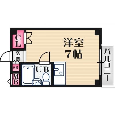 ◆パシオン尼崎立花１【立花駅徒歩３分！Wi-Fi無料！室内キレイ】の物件間取り図