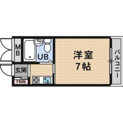◆パシオン西宮香櫨園１【ネット無料(Wi-Fi対応)・３路線！駅まで徒歩3分！】の間取り図