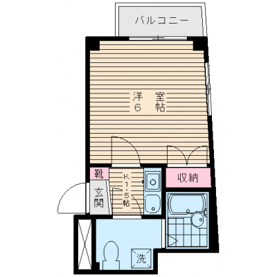 ♢オートロック1Kの落ち着くお部屋♢♦※禁煙🚭ルーム　(Nマンスリー都立家政第１)の物件間取り図