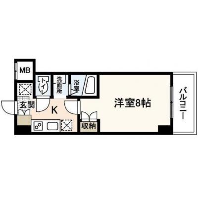 エールマンスリー中筋（7-3)　【★無料WI-FI標準装備（無制限）★、アストラムライン中筋駅、古市駅、AL、EV、南向日当良好】の物件間取り図