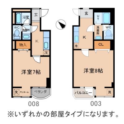 アパマートマンスリー高岡駅北　木舟町　1K(303)の物件間取り図