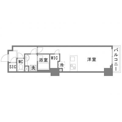 OneLife千葉セントラルパークス＜type-I＞【ウォークインクローゼット、浴室乾燥機、独立洗面台、コンシェルジュサービス★Wi-Fi無制限】の物件間取り図