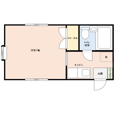 マコット福島駅前東Ａ201【近隣駐車場あり】JR東北本線福島駅徒歩4分の物件間取り図