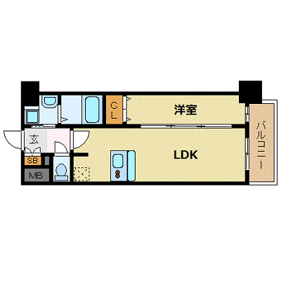 グッドステイ新大阪ジェイズ★エグゼ『1LDK』【エグゼクティブ・Wi-Fi完備♪♪５０型ＴＶ・シモンズベッド導入】の物件間取り図