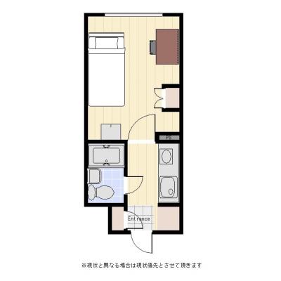 ユニオンマンスリー浦安１　805　1K・シングル☆◆インターネット固定回線（有線）無料の部屋◆の物件間取り図