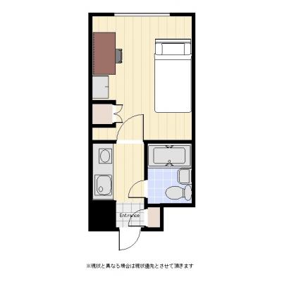 ユニオンマンスリー浦安１　707　1K・シングル☆◆インターネット固定回線（有線）無料の部屋◆オートロック・エレベーター付きマンションの間取り図