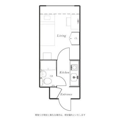 ユニオンマンスリー浦安１　902　1K・シングル☆◆インターネット固定回線（有線）無料の部屋◆の物件間取り図