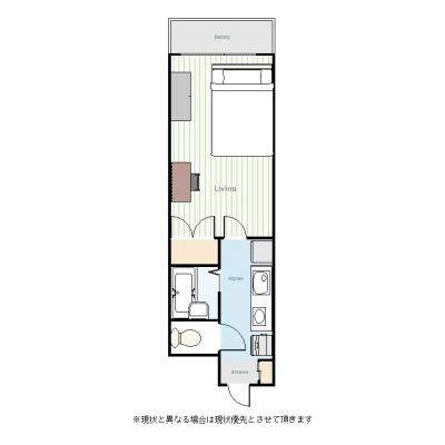 ユニオンマンスリー東船橋１　103　1K・ダブル☆⭐入居中安心サポート⭐の間取り図