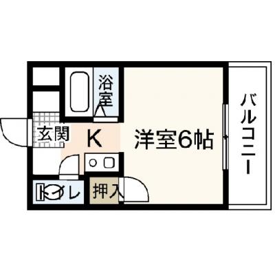エールマンスリー五日市　壱番館(5-3)　【★無料WI-FI標準装備（無制限）★　広電佐伯区役所前駅　JR五日市駅徒歩圏内　駐車場要相談　EV　32型TV】の物件間取り図