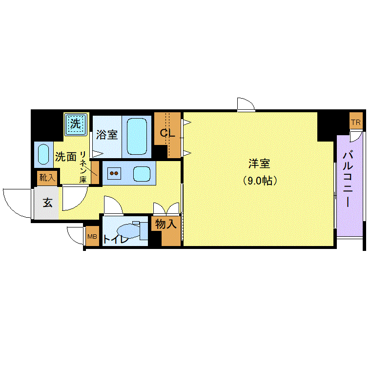 マンスリーリブマックス日本橋浜町レオーネ●『30平米・築浅』【Wi-Fi無制限・ローテーブル・ソファ】≪プレミアムシリーズ≫の間取り図