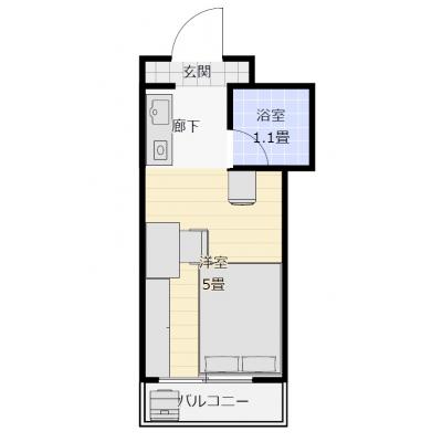 Alphabed30岡山駅元町【岡山駅徒歩3分！3階層！エレベーターあり】(type1)の物件間取り図