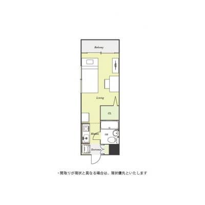 ユニオンマンスリー池袋２　109　1R・シングル☆東武東上線「北池袋駅」徒歩5分！女性にも安心「オートロック」「室内洗濯機」の間取り図