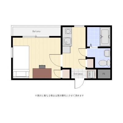 ●2025年6月2日から入居可●ユニオンマンスリー品川７　312　1K・セミダブル☆⭐入居中安心サポート⭐の物件間取り図