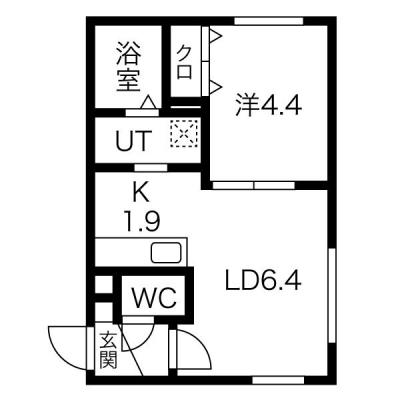 POROKARI桑園駅前B/築浅/エアコン/ネット無料の物件間取り図